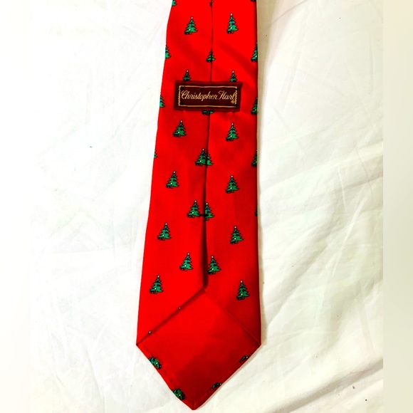 VINTAGE Christopher Hart Silk Festive Holiday Tie UNISEX - Picture 6 of 8